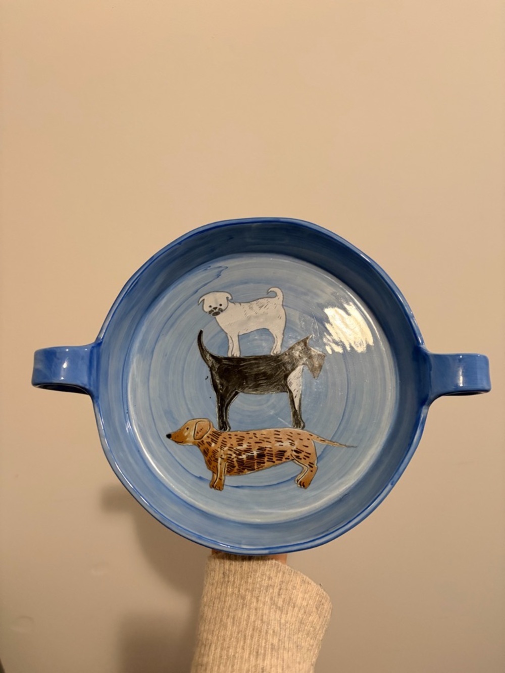 PAINTED PUP Pie Dish Gemma Orkin for Anthropology